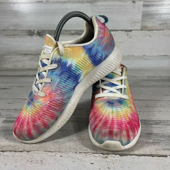 Skechers Women Bobs Squad Hazy Daisy 117030 Multicolor Running Shoes Sneaker 7.5 - Picture 4 of 8
